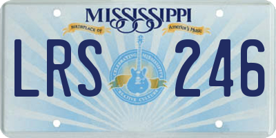 MS license plate LRS246