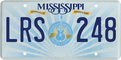 MS license plate LRS248