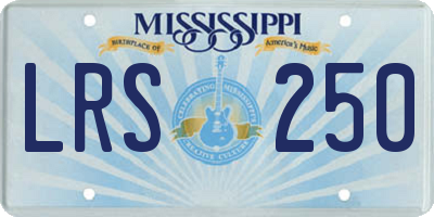 MS license plate LRS250