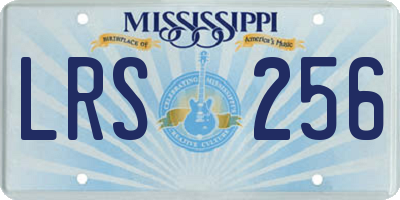 MS license plate LRS256