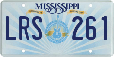MS license plate LRS261
