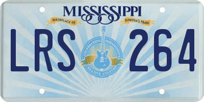 MS license plate LRS264