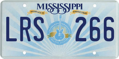 MS license plate LRS266