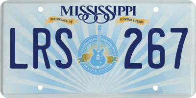 MS license plate LRS267