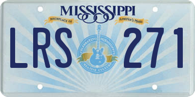 MS license plate LRS271