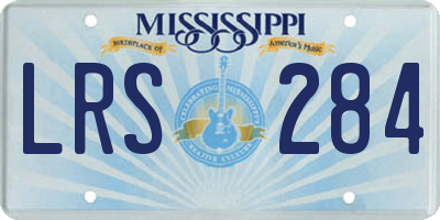 MS license plate LRS284