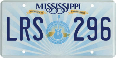 MS license plate LRS296