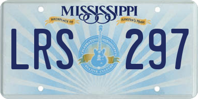 MS license plate LRS297
