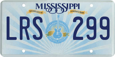 MS license plate LRS299