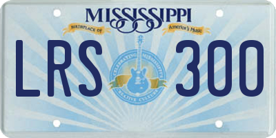 MS license plate LRS300