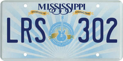 MS license plate LRS302