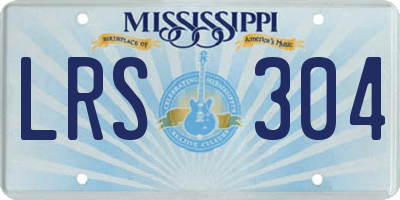 MS license plate LRS304