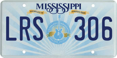 MS license plate LRS306