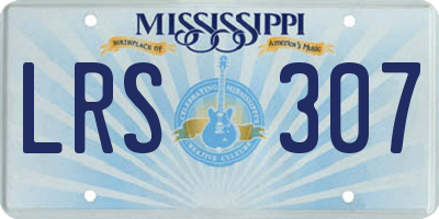 MS license plate LRS307
