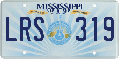 MS license plate LRS319