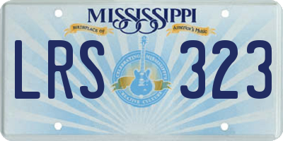 MS license plate LRS323