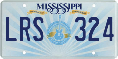 MS license plate LRS324
