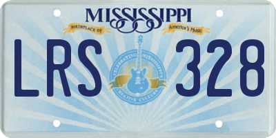 MS license plate LRS328