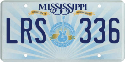 MS license plate LRS336