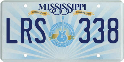 MS license plate LRS338