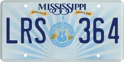 MS license plate LRS364