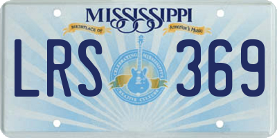 MS license plate LRS369