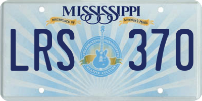 MS license plate LRS370