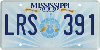 MS license plate LRS391