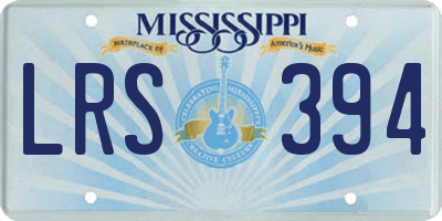MS license plate LRS394