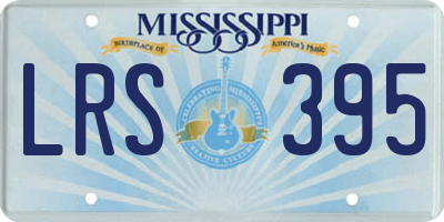 MS license plate LRS395