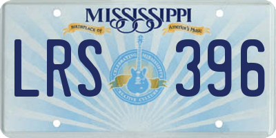 MS license plate LRS396