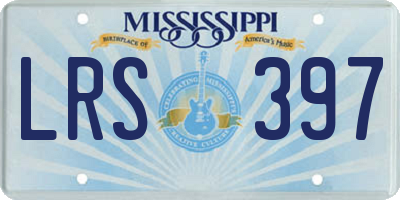 MS license plate LRS397