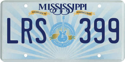 MS license plate LRS399