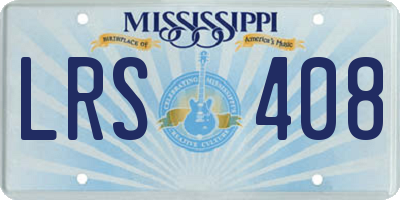 MS license plate LRS408