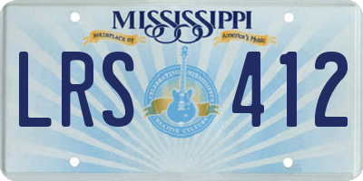 MS license plate LRS412