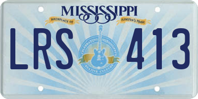MS license plate LRS413