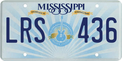 MS license plate LRS436