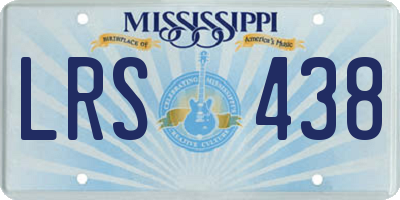 MS license plate LRS438