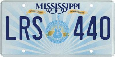 MS license plate LRS440