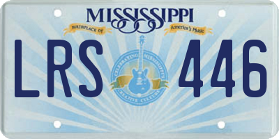 MS license plate LRS446