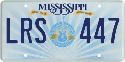 MS license plate LRS447