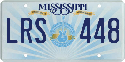 MS license plate LRS448