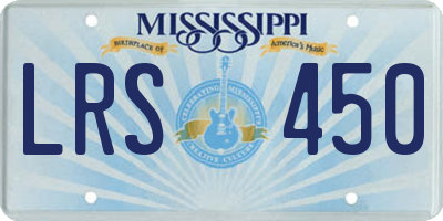 MS license plate LRS450
