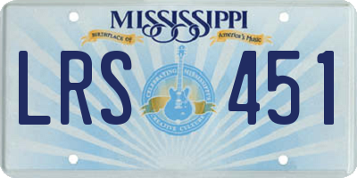 MS license plate LRS451