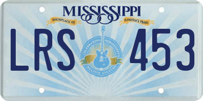 MS license plate LRS453