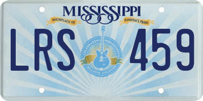 MS license plate LRS459