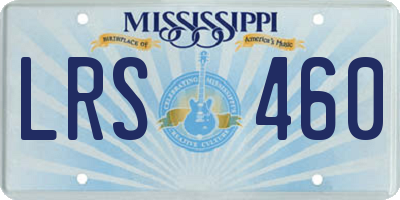 MS license plate LRS460