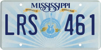 MS license plate LRS461