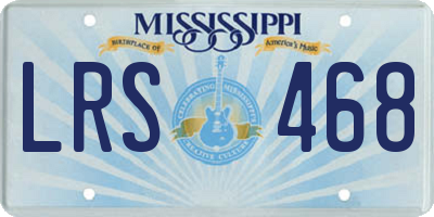 MS license plate LRS468