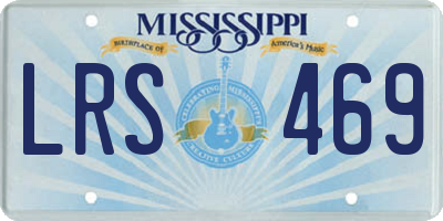 MS license plate LRS469